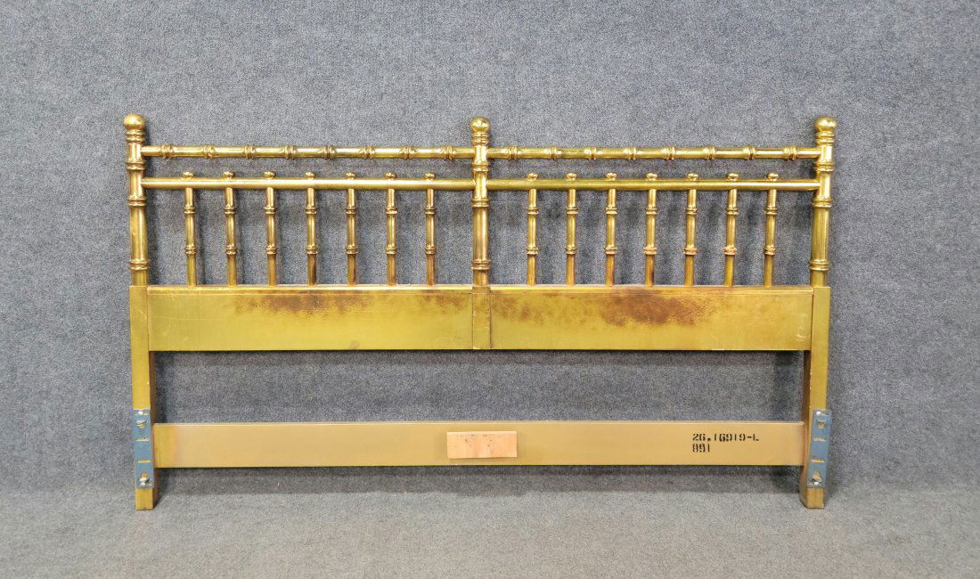 Drexel Faux Bamboo Gilt Headboard (1 of 2)