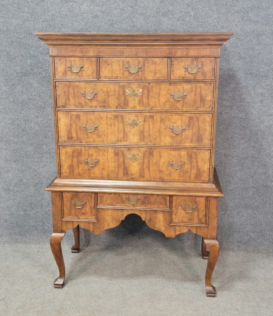 Baker Highboy: 59.75"H, 40"W, 19"D