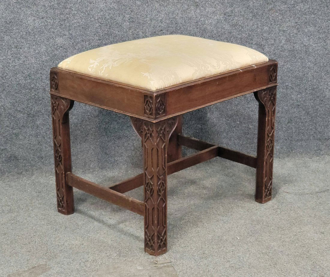 Chinese Chippendale Stool (1 of 4)