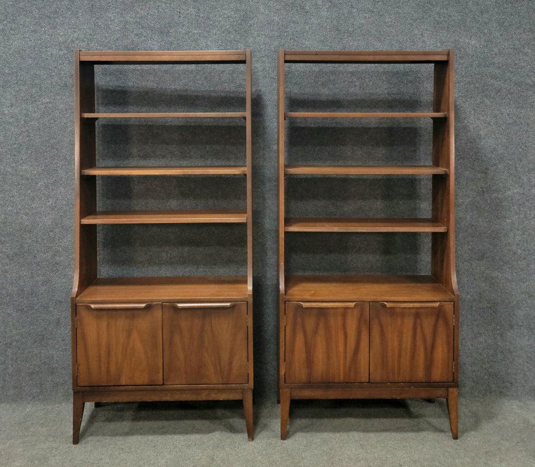 Pair Of Mid Century Open Bookcases (1 of 5)