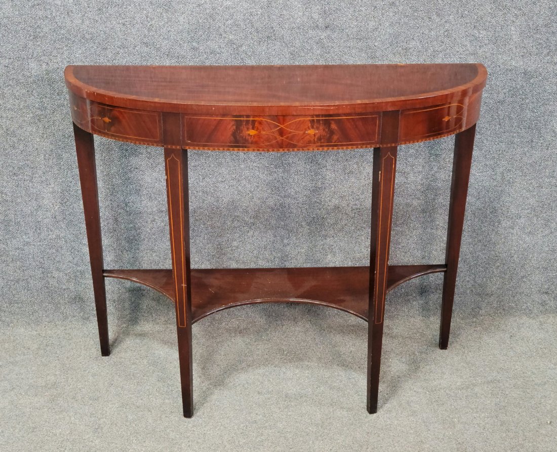 Custom Inlaid Console: 31"H, 38"W, 13"D
