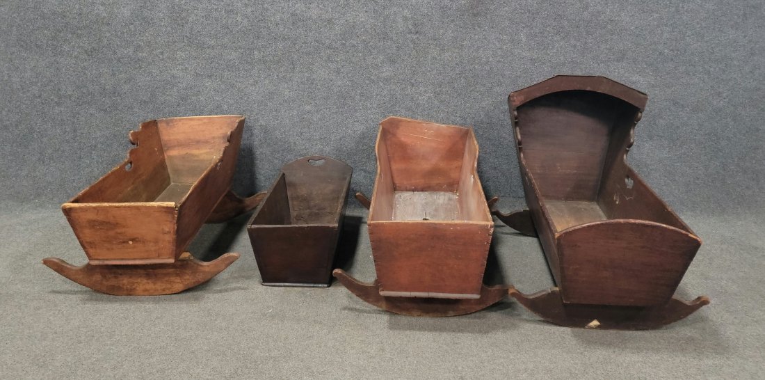 4 Antique Cradles: -