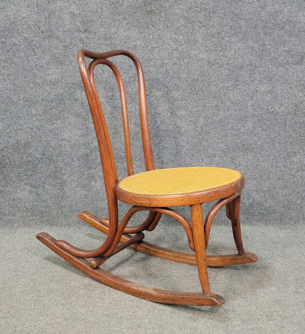 Bentwood Rocking Chair: 30"H, 16.50"W, 29"D, 14.50"SH