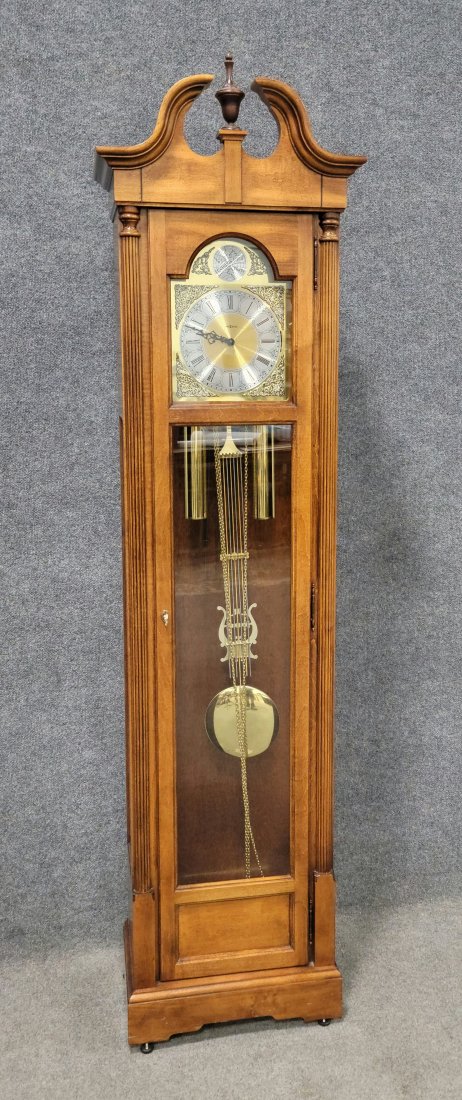 Howard Miller Grandfather Clock: 78.50"H, 20"W, 12"D