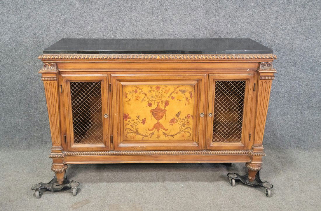 Marble Top Commode: 36"H, 55.50"W, 20"D