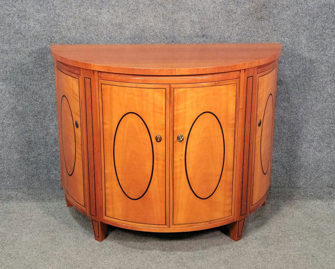 Satinwood Demilune Commode (1 of 6)