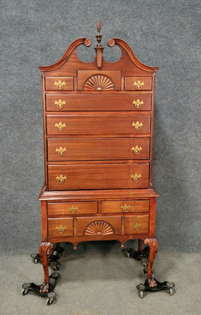 Mahogany Highboy: 80"H, 36"W, 19"D