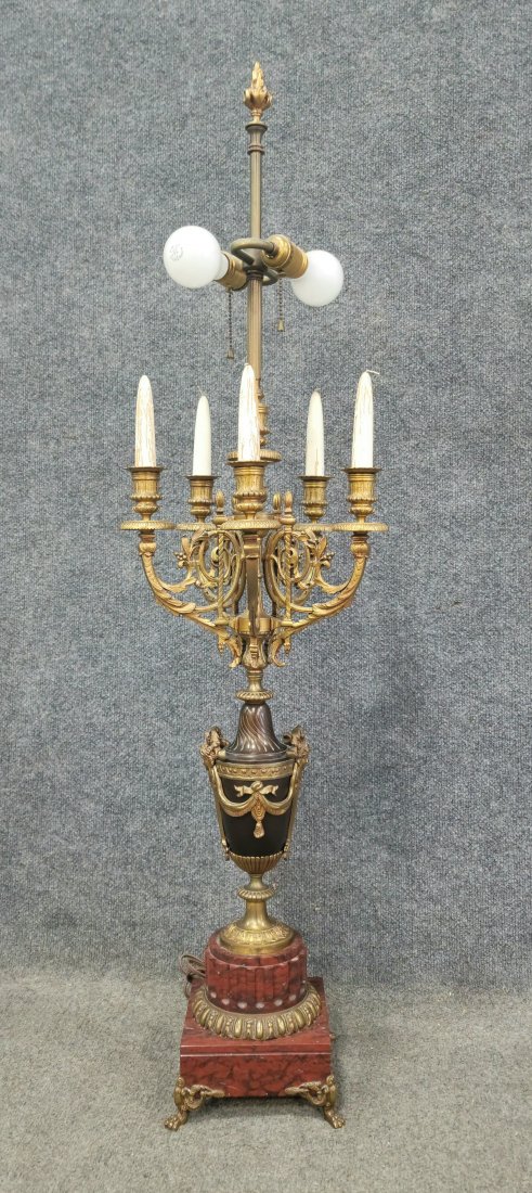 Bronze Candelabra: 44"H, 11.50"W, 11.50"D