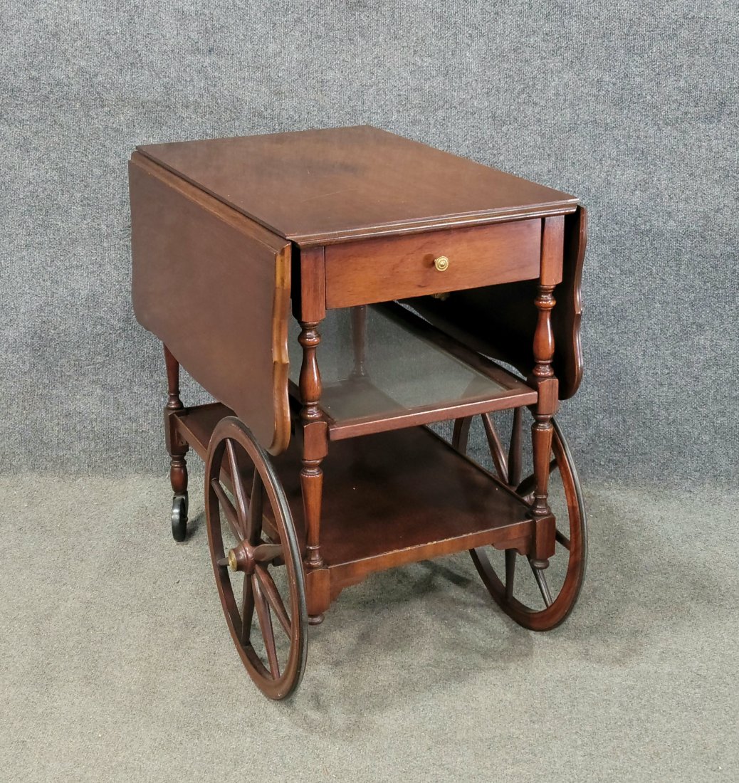 Tea Cart: 28"H, 40"W, 28"D