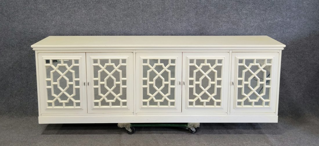 White Credenza: 30"H, 91"W, 20"D