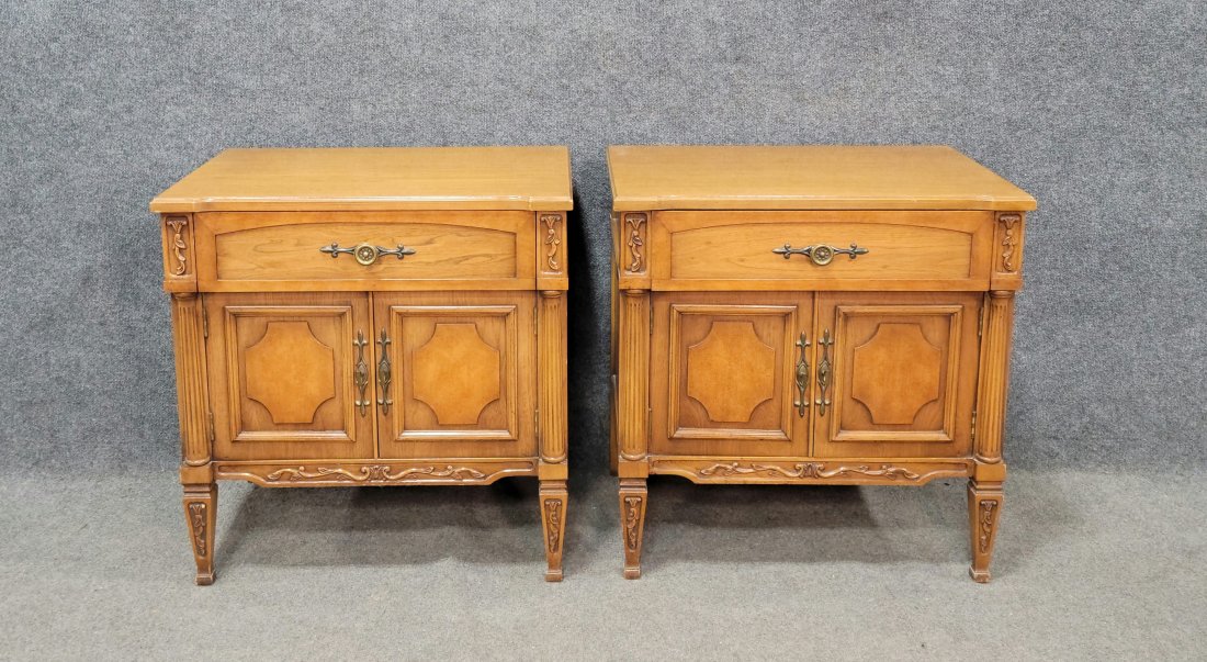 Pair Of Jansen Style Nightstands: 26.50"H, 26"W, 18"D