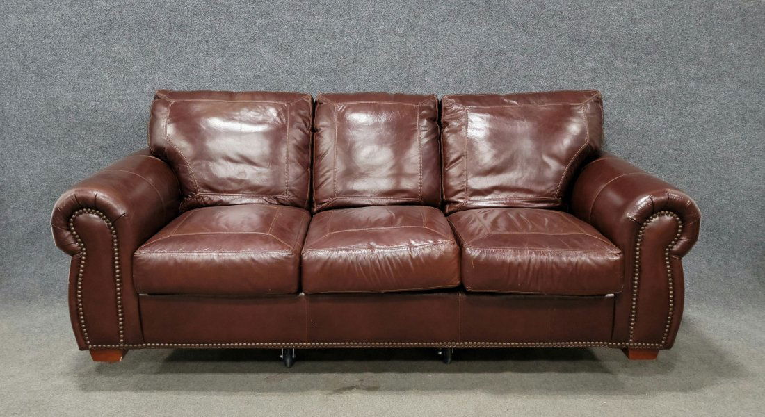Clean Leather Sofa (1 of 5)