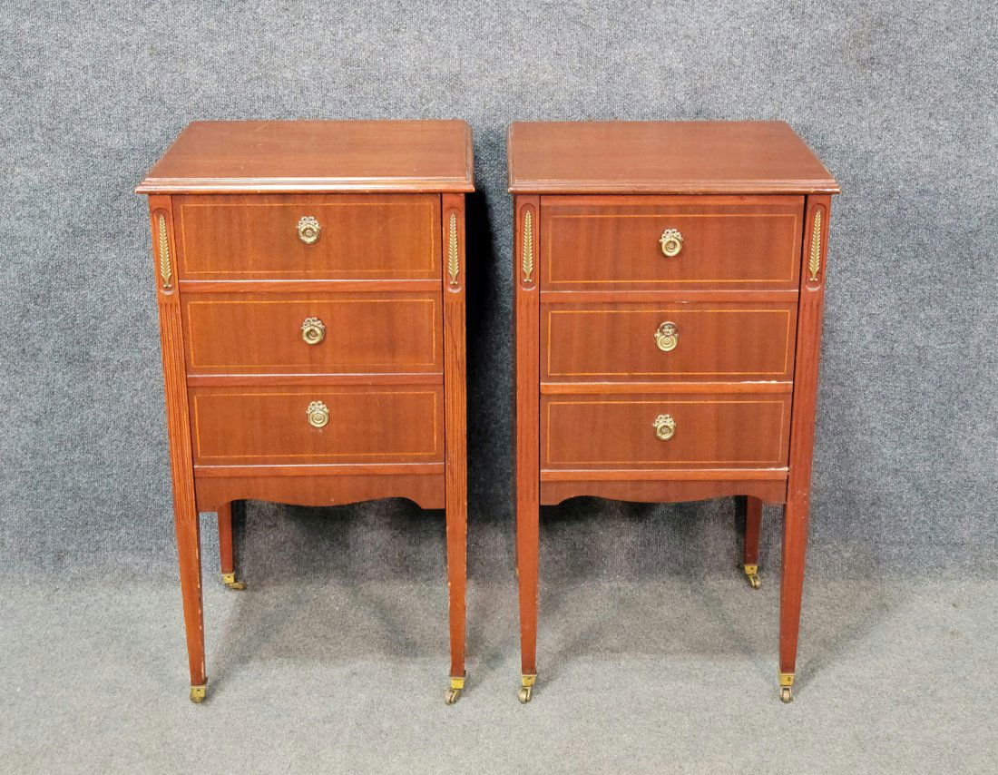 Pair Of Inlaid French Stands (1 of 6)