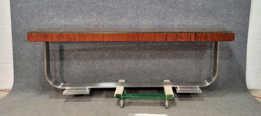 In The Manner Of Ruchman Deco Console: 34"H, 108"W, 14"D