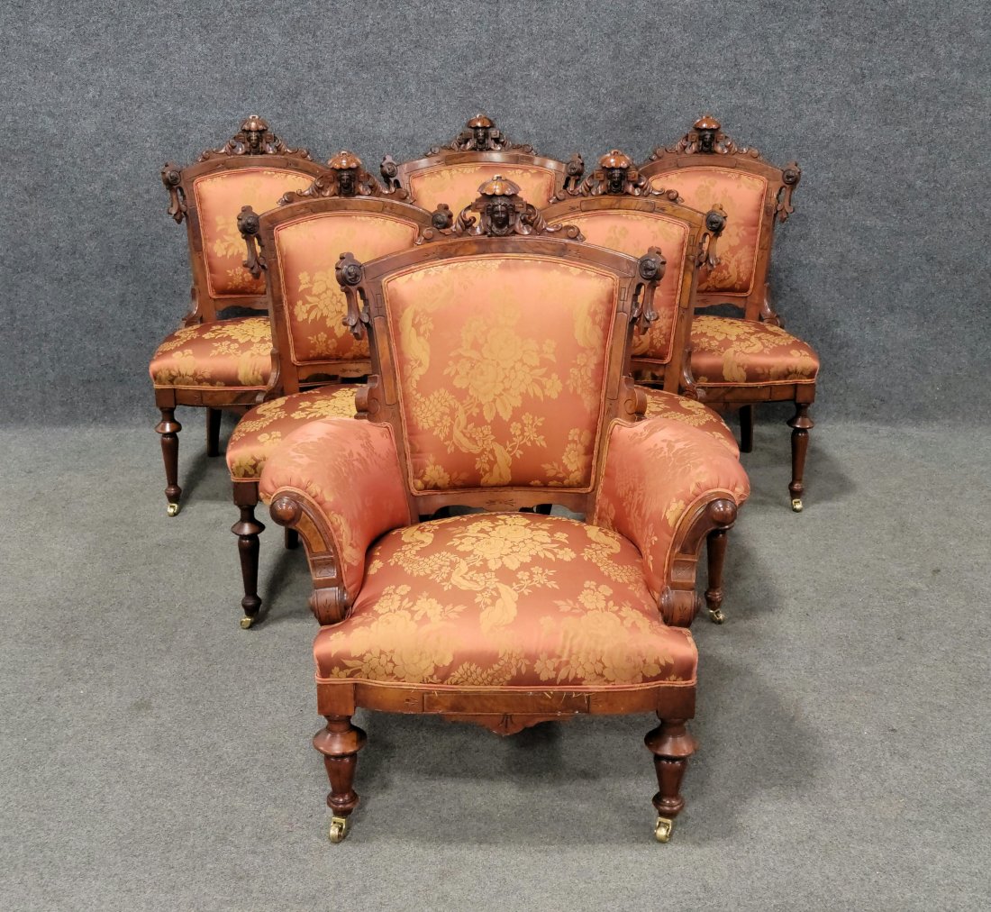 6 Pieces Victorian Parlor Set Attributed To Jeliff (1 of 5)