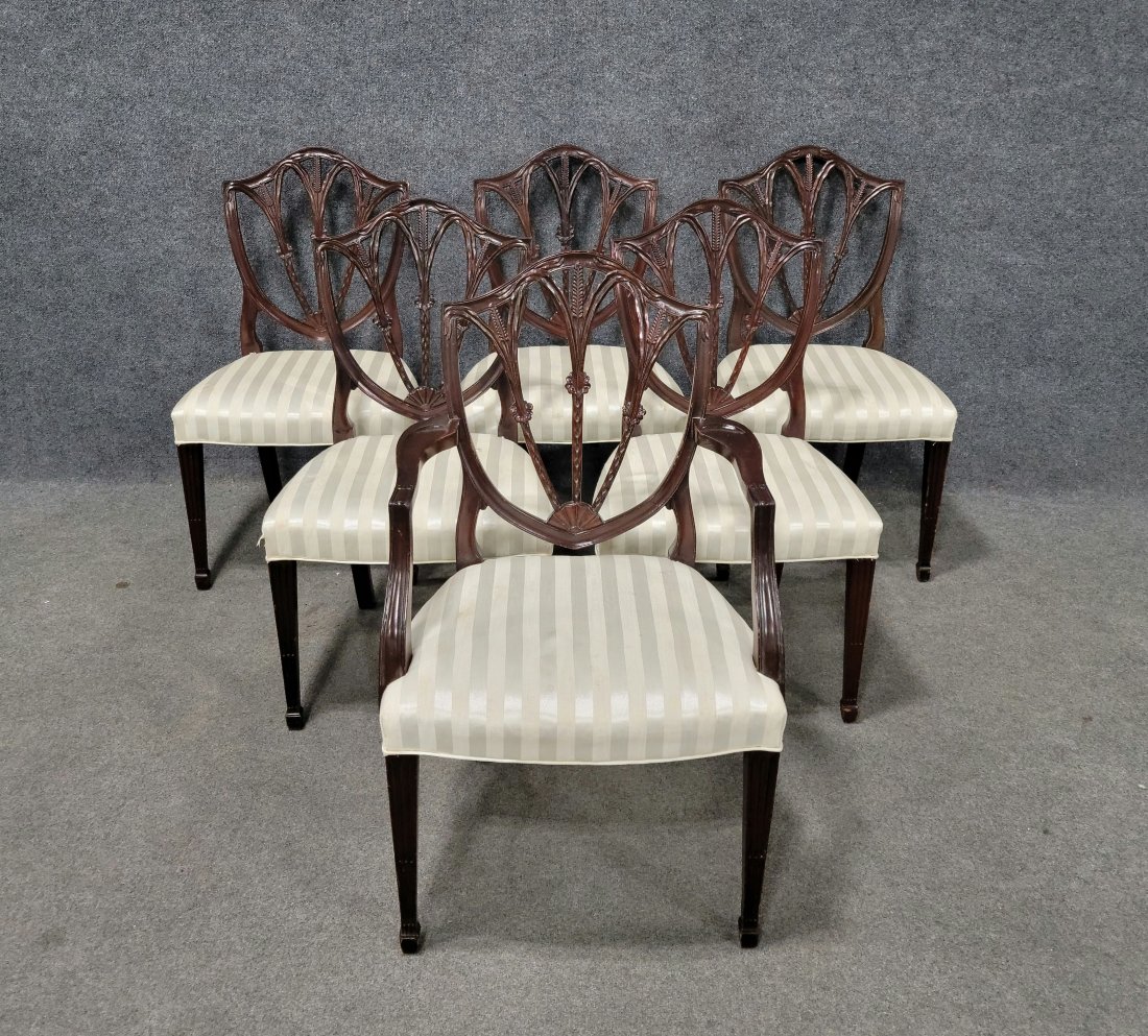 6 Shield Back Dining Chairs (1 of 7)