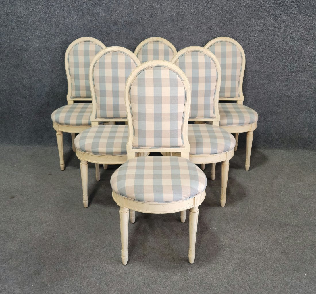 6 French Painted Dining Chairs (1 of 5)