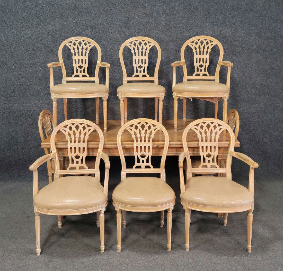 8 Louis XV Style Chairs + Dining Table (1 of 7)