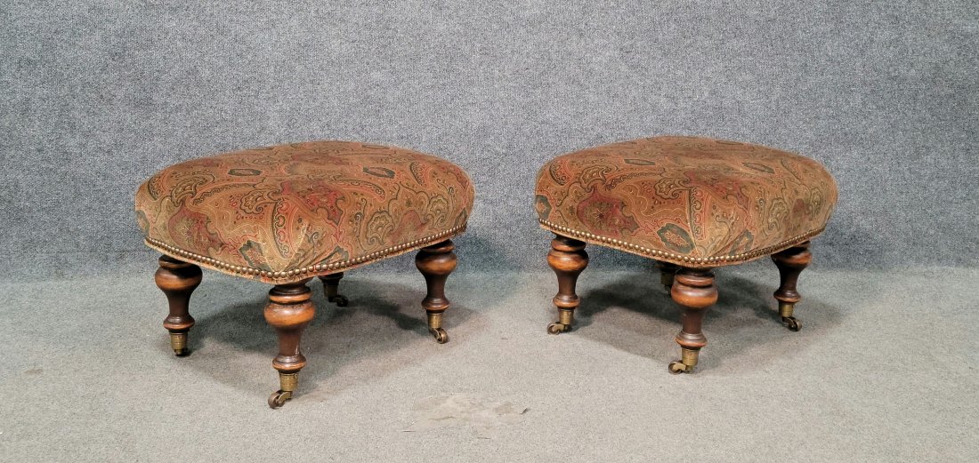Pair Of ABC Stools: 14"H, 22"W, 18"D