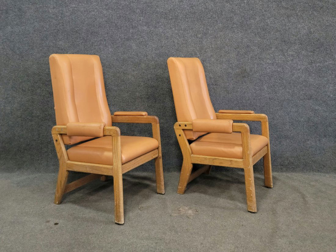 Pair Of Leather Chairs (Made By Lumey) (1 of 5)