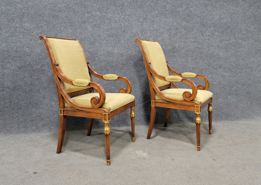 Pair Of Karges Arm Chairs: 41.50"H, 22.50"W, 22.50"D