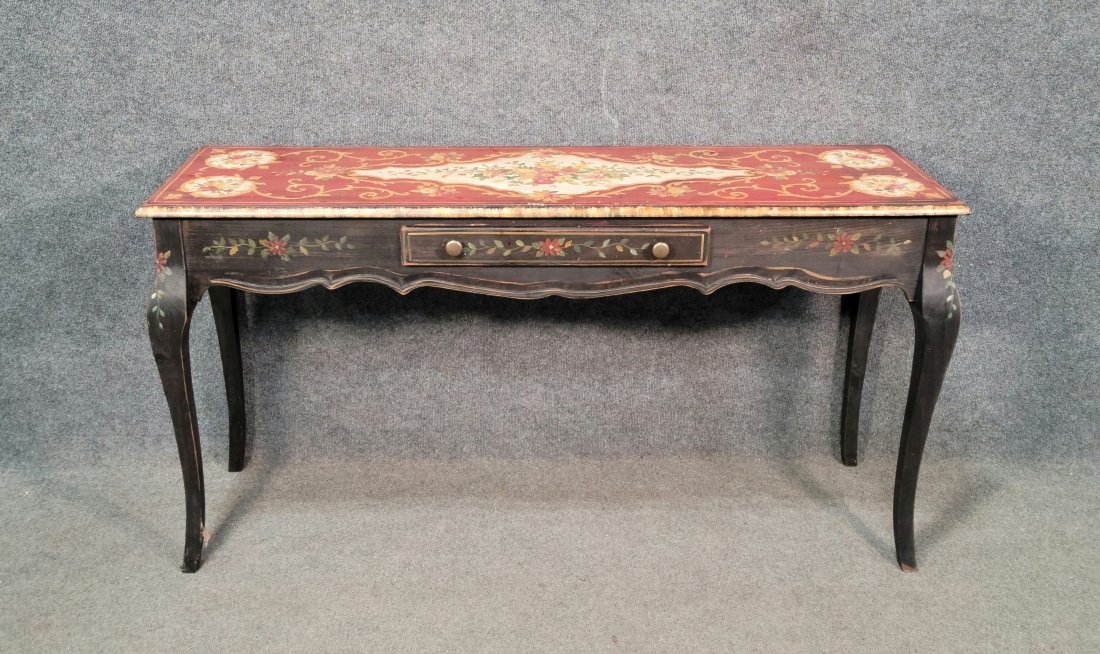 Venetian Painted Console: 29"H, 55"W, 16.50"D