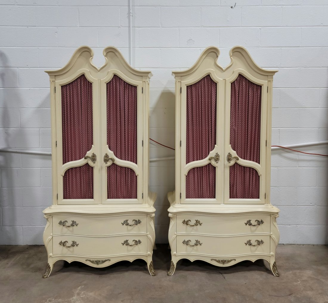 Pair Of Hickory Cabinets: 78"H, 39"W, 22"D