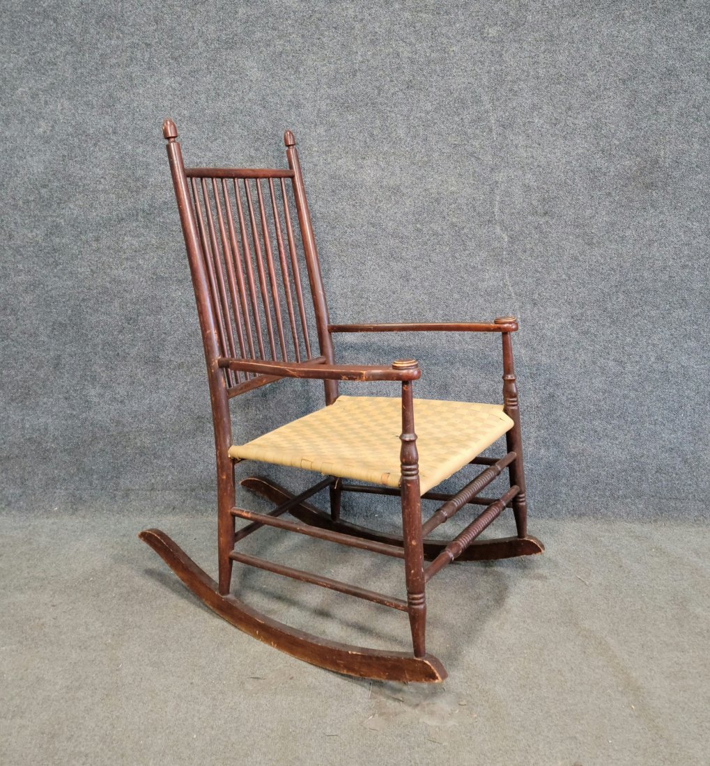 Shaker Rocking Chair: 41"H, 24"W, 32"D, 15"SH