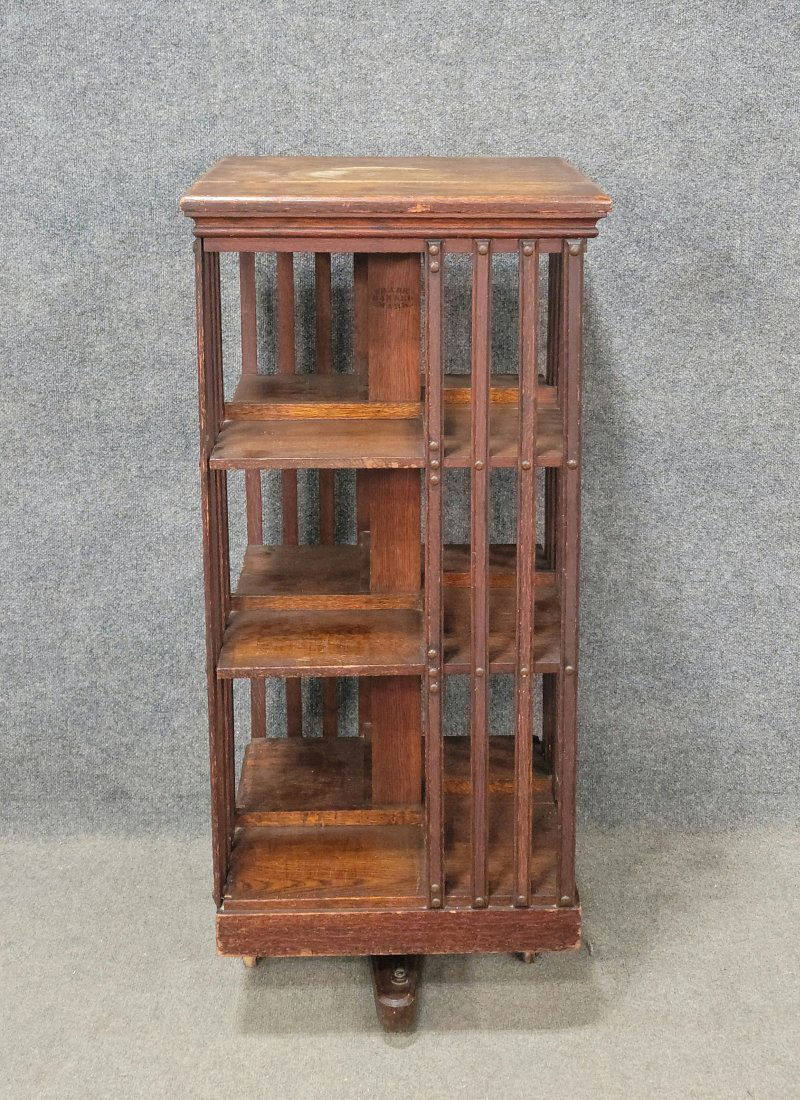 Oak Revolving Bookcase "Danner" (1 of 4)