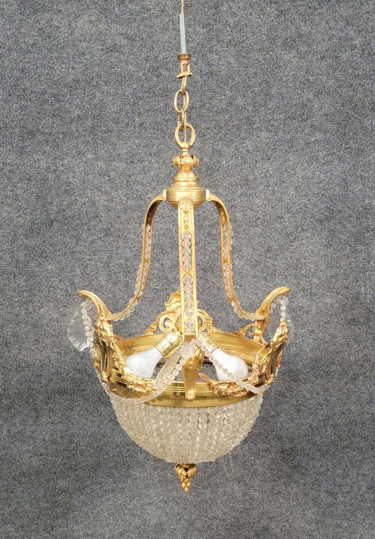 Large Bronze Chandelier (1 of 2)