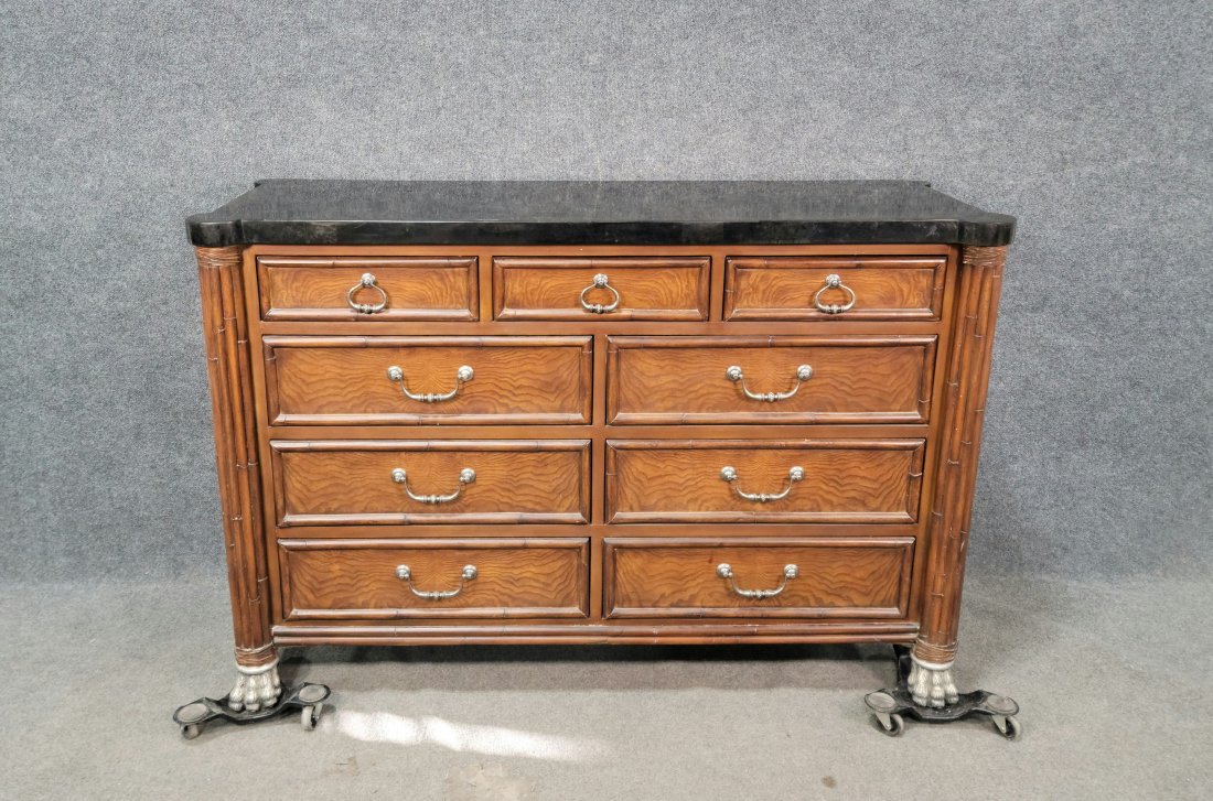 Thomasville Marble Top Dresser: 39.50"H, 60"W, 22"D