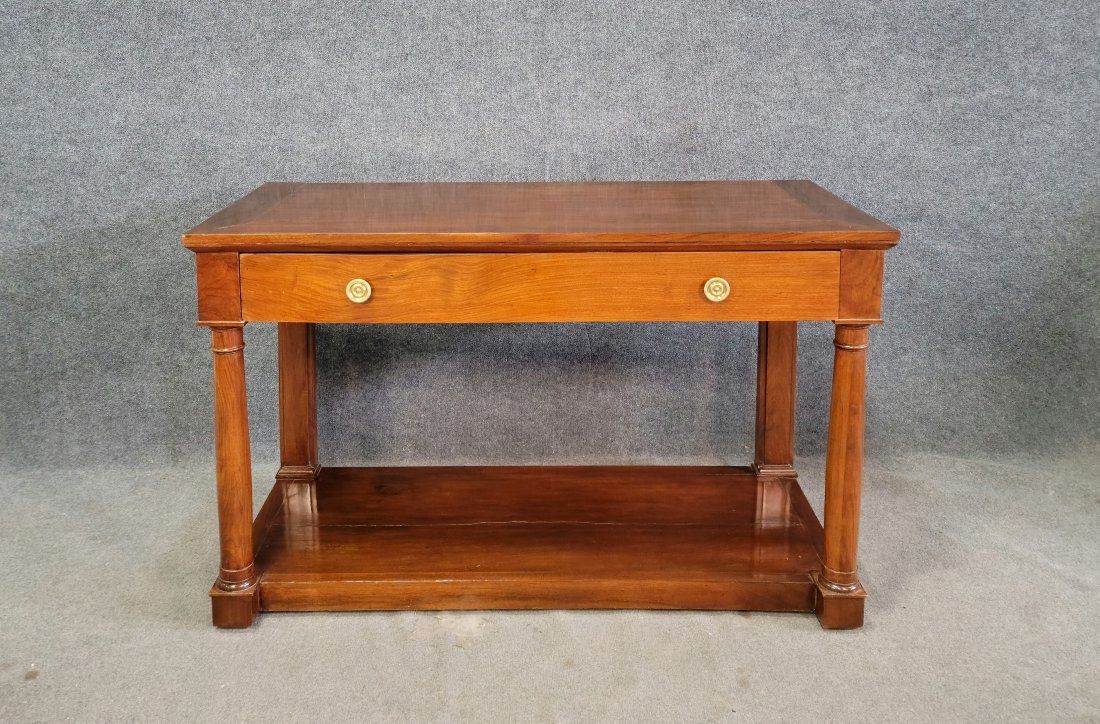 Antique Console: 33.75"H, 56"W, 25"D