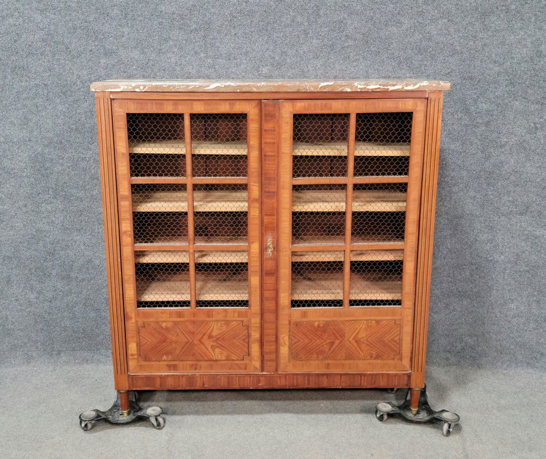 French Marble Top Bookcase (1 of 6)