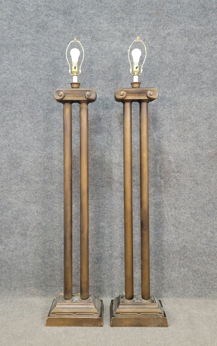Pair Of Column Floor Lamps (1 of 3)