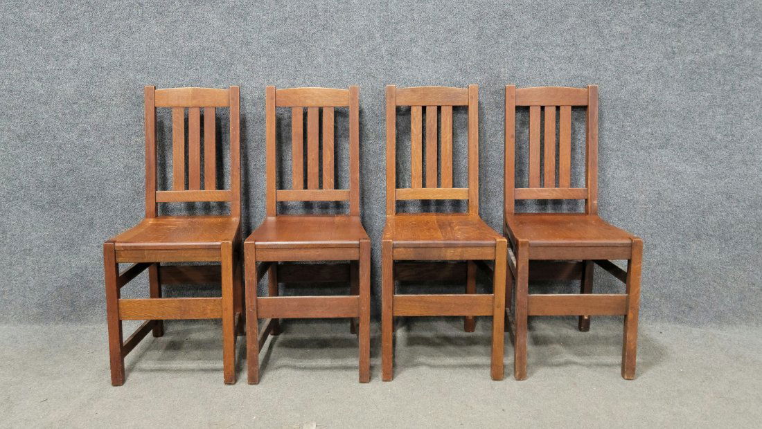 4 Mission Oak Chairs (1 of 5)