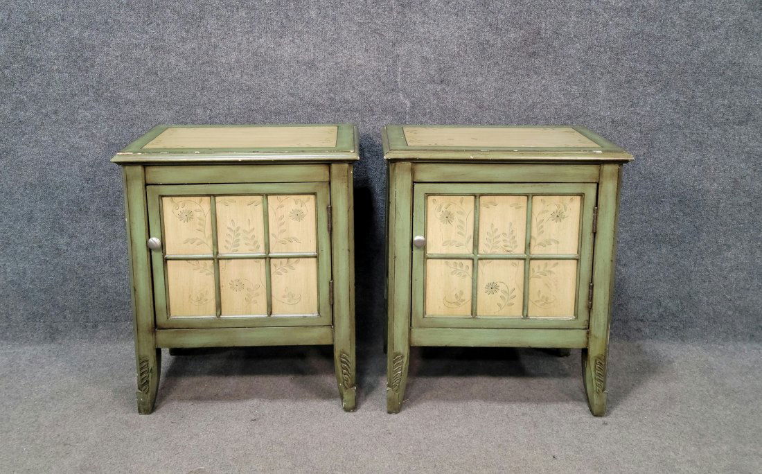 Pair Of Paint Decorated Stands (1 of 6)