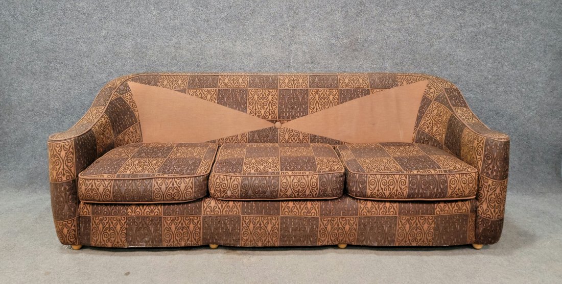 Brown Designer Sofa: 30.50"H, 85"W, 32"D, 16.50"SH