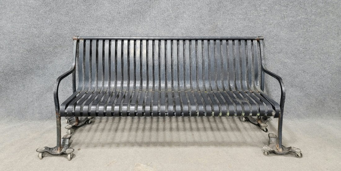 Antique Wrought Iron Bench (1 of 5)