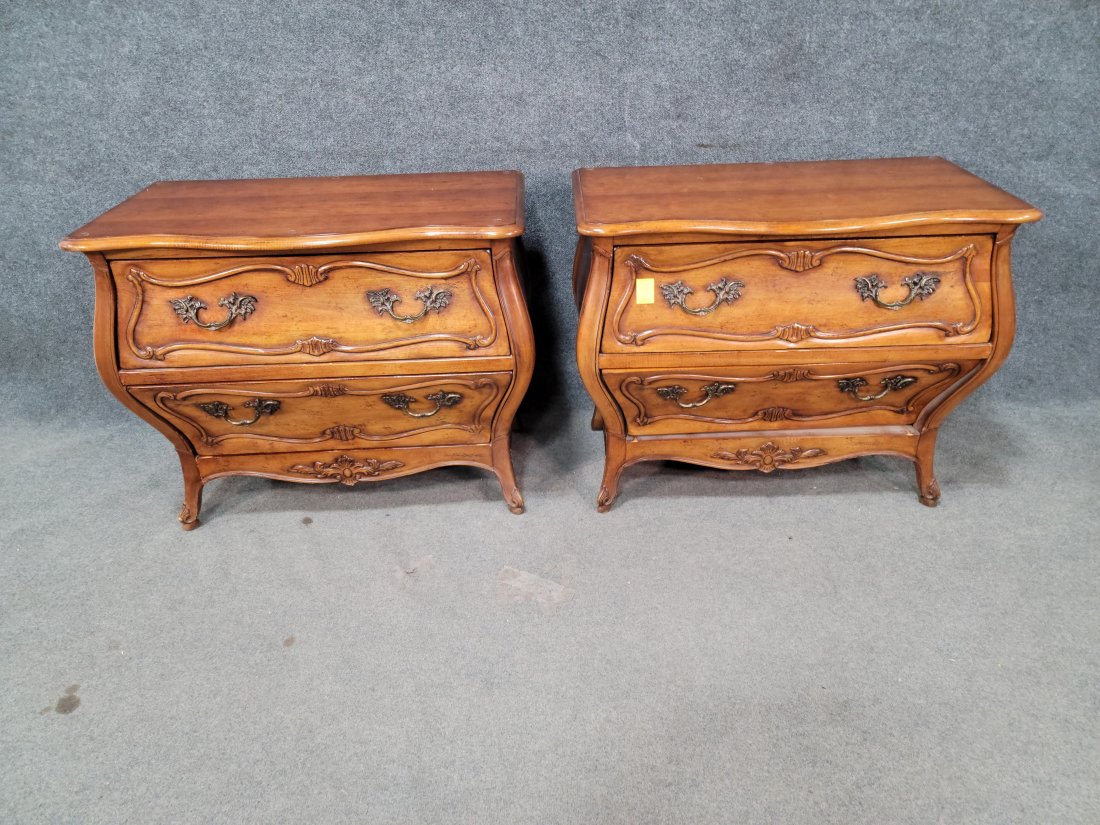 Pair Of Century Bombe Commodes: 29.50H, 36W, 19.5D