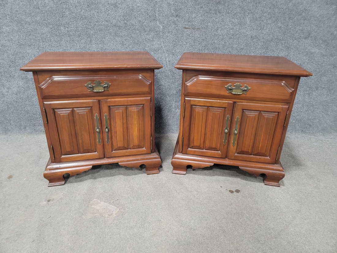 2 Willett Cherry Nightstands: 25h, 24.5w, 16.25d