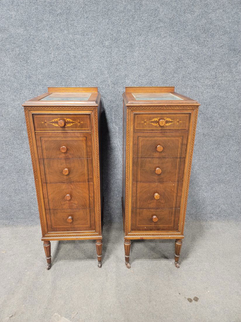 Pair Of Inlaid Lingerie Chests (1 of 7)