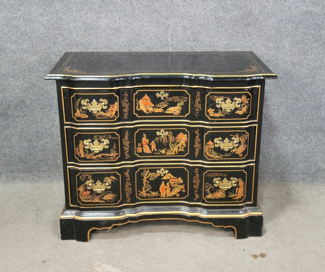 Block Front Chinoiserie Chest (1 of 6)