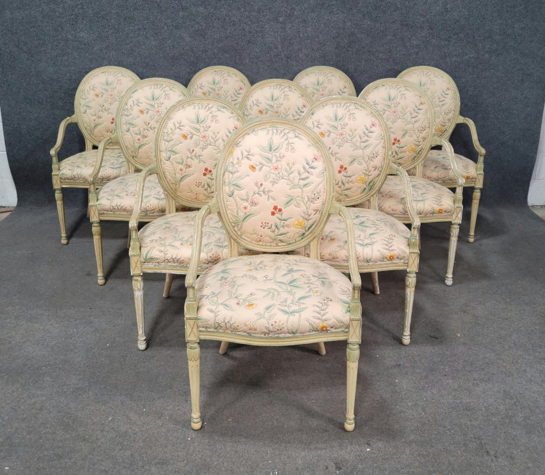 10 Adam's Style Open Arm Chairs (1 of 5)