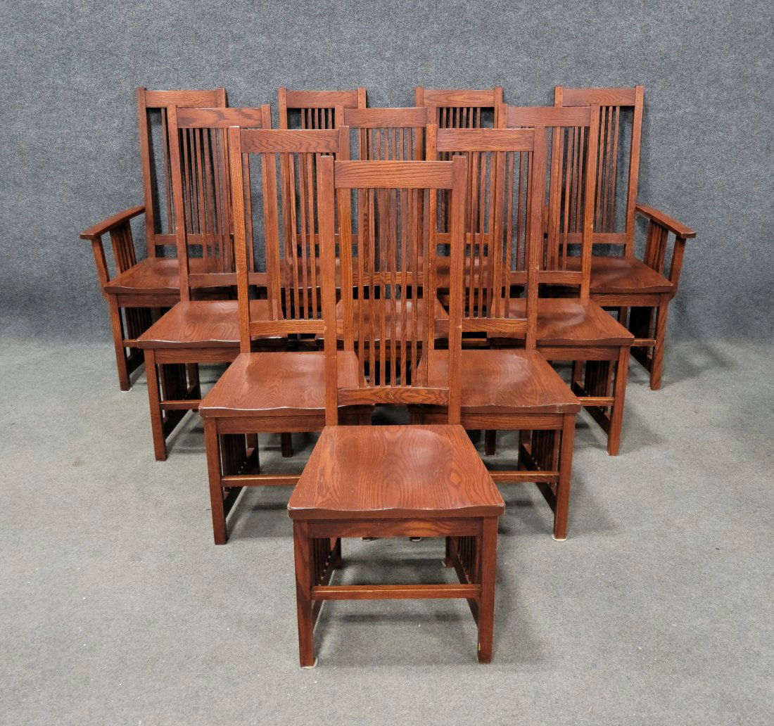 10 Dining Chairs In The Manner Of Stickley (1 of 5)