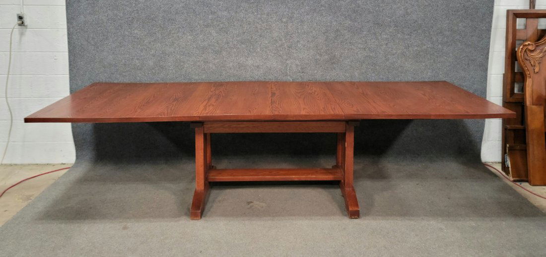 Dining Room Table In The Manner Of Stickley (2 Boards) (1 of 5)