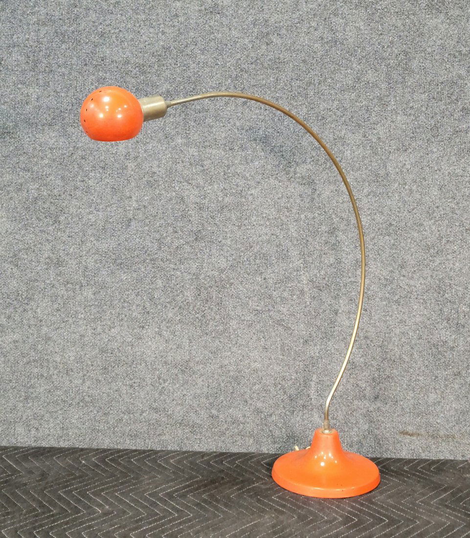Orange Mid Century Table Lamp (1 of 2)