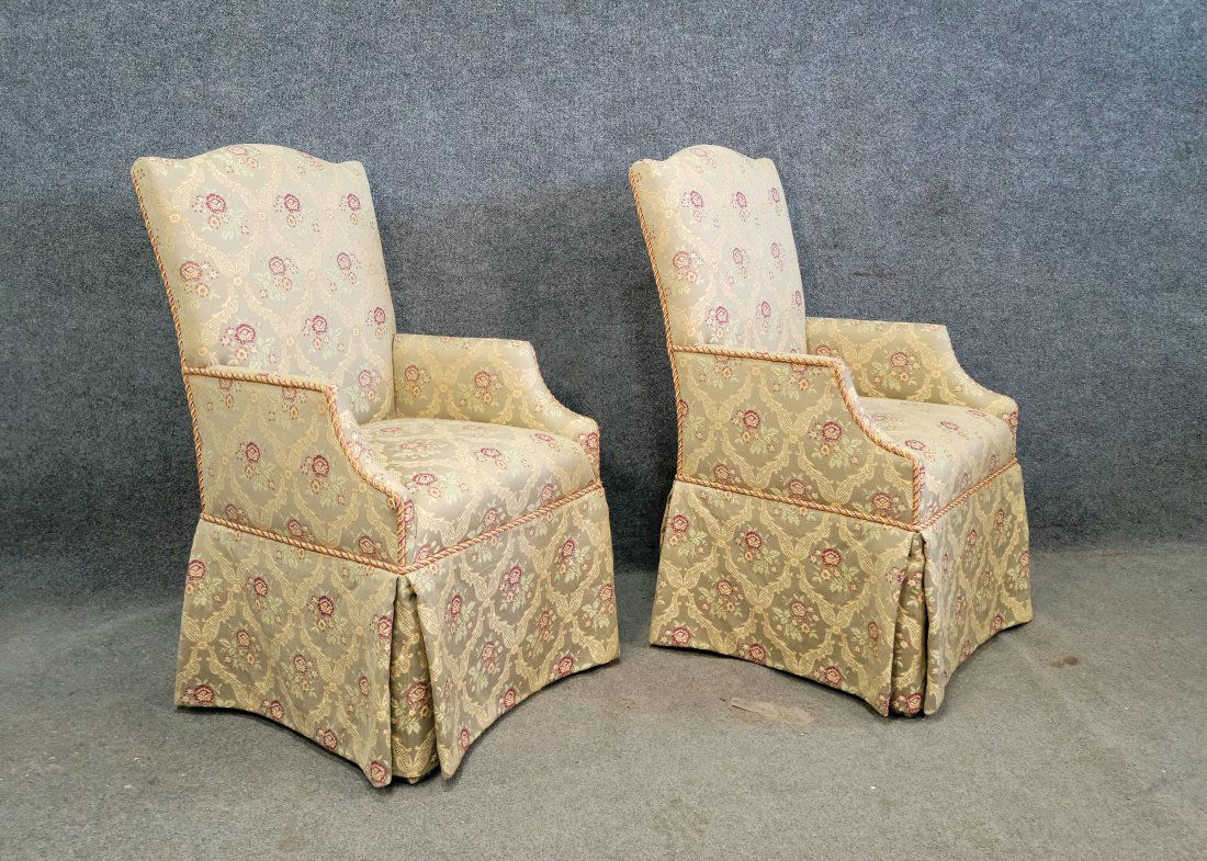 Pair Of Charles Stewart Chairs: 42"H, 24"W, 24"D, 19"SH