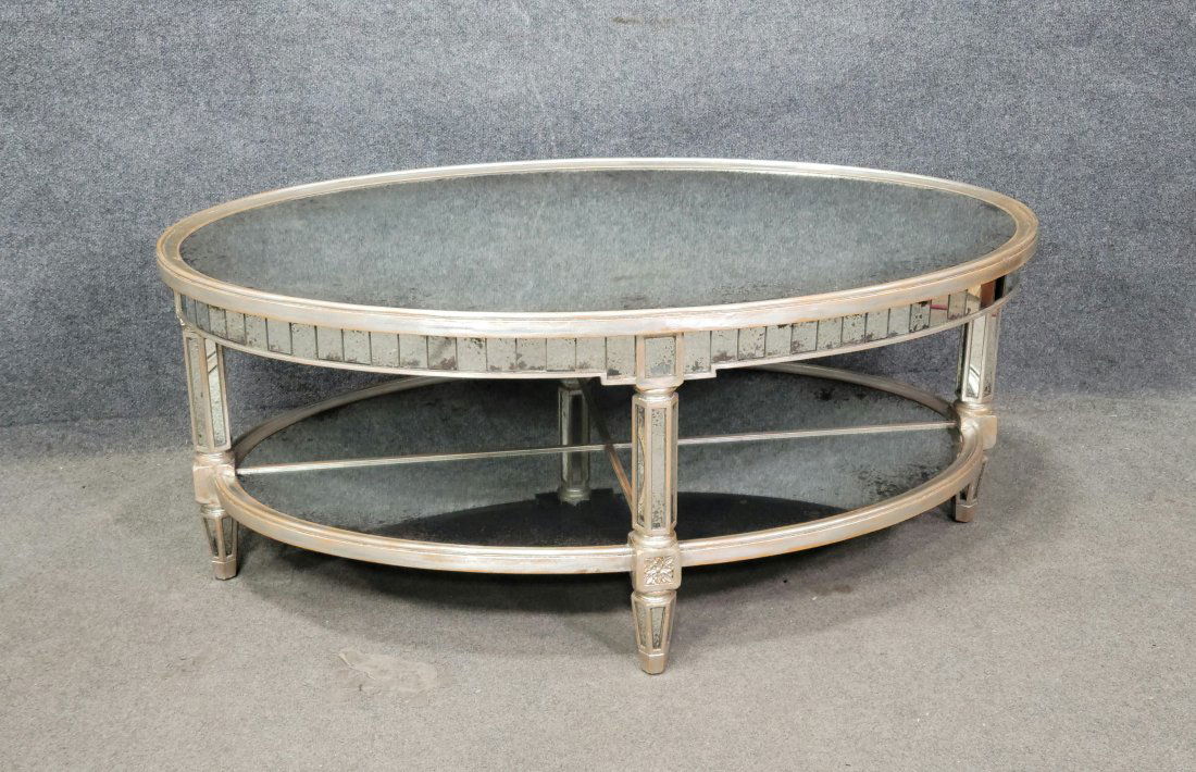 Silver Gilt Mirrored Coffee Table (1 of 4)