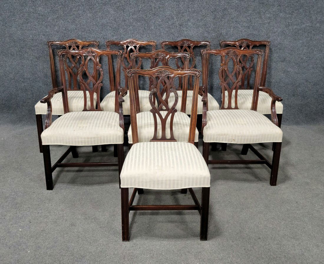 8 Kindel Chippendale Dining Chairs (1 of 6)