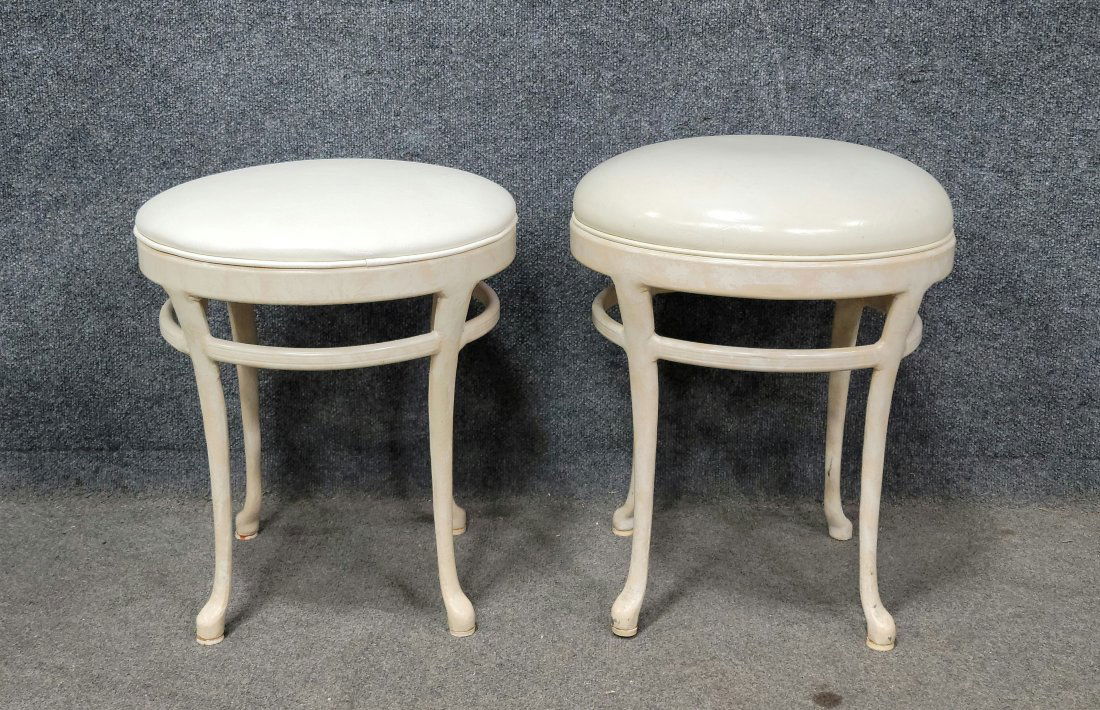 Pair Of Deco Style Iron Stools (1 of 4)